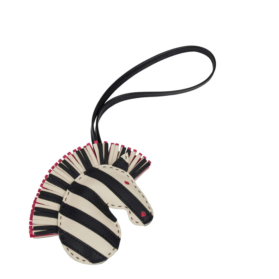 Hermes Black/Craie/Rose Mexico GeeGee Savannah Bag Charm PM