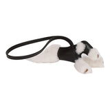 Hermes Black Lambskin and Shearling Budy Bag Charm