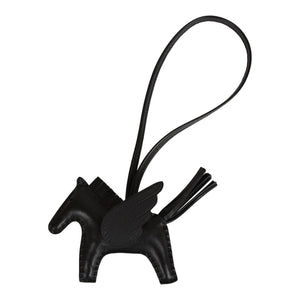 Hermes SO Black Pegasus Horse Rodeo Bag Charm