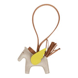 Hermes Craie/Chai/Lime Agneau Pegasus Horse Rodeo Bag Charm