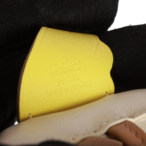 Hermes Craie/Chai/Lime Agneau Pegasus Horse Rodeo Bag Charm