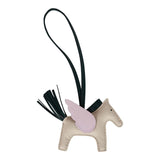 Hermes Craie/Mauve Pale/Vert Cypress Pegasus Horse Rodeo Bag Charm PM