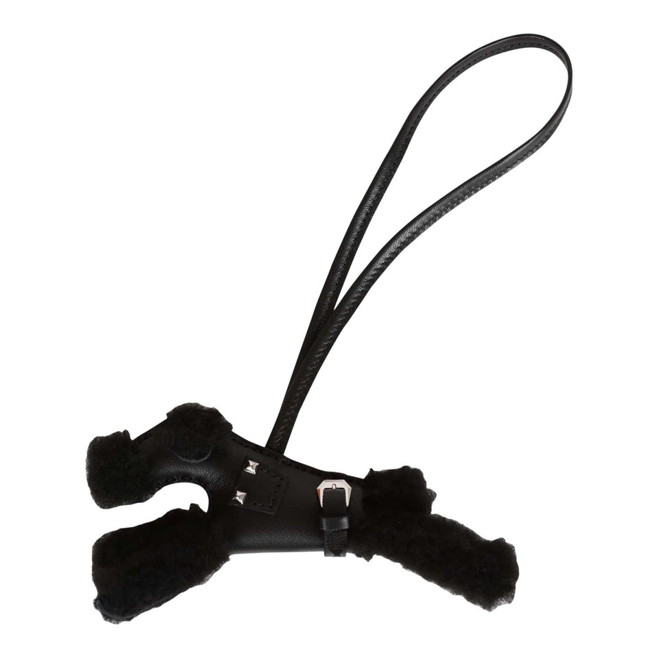 Hermes Black Buddy Punk Charm Palladium Hardware