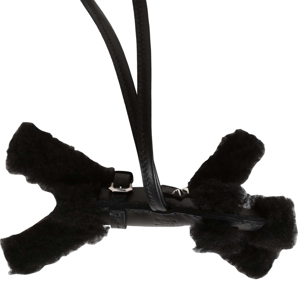 Hermes Black Buddy Punk Charm Palladium Hardware