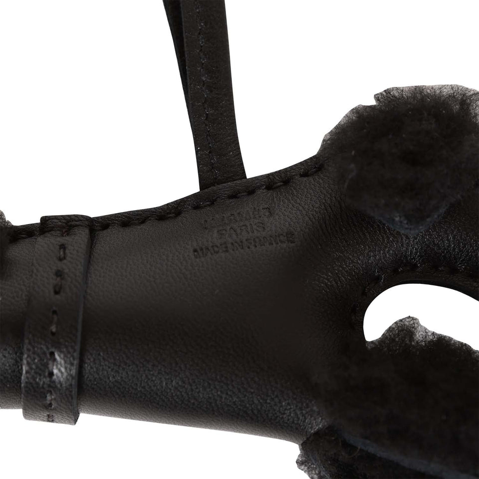 Hermes Black Buddy Punk Charm Palladium Hardware