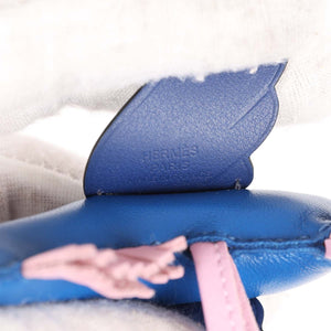 Hermes Bleu Saphir/Marine/Mauve Sylvester Pegasus Horse Rodeo Bag Charm