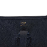 Hermes Evelyne III PM Bleu Nuit Clemence Gold Hardware
