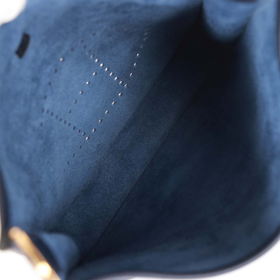 Hermes Evelyne III PM Bleu Nuit Clemence Gold Hardware
