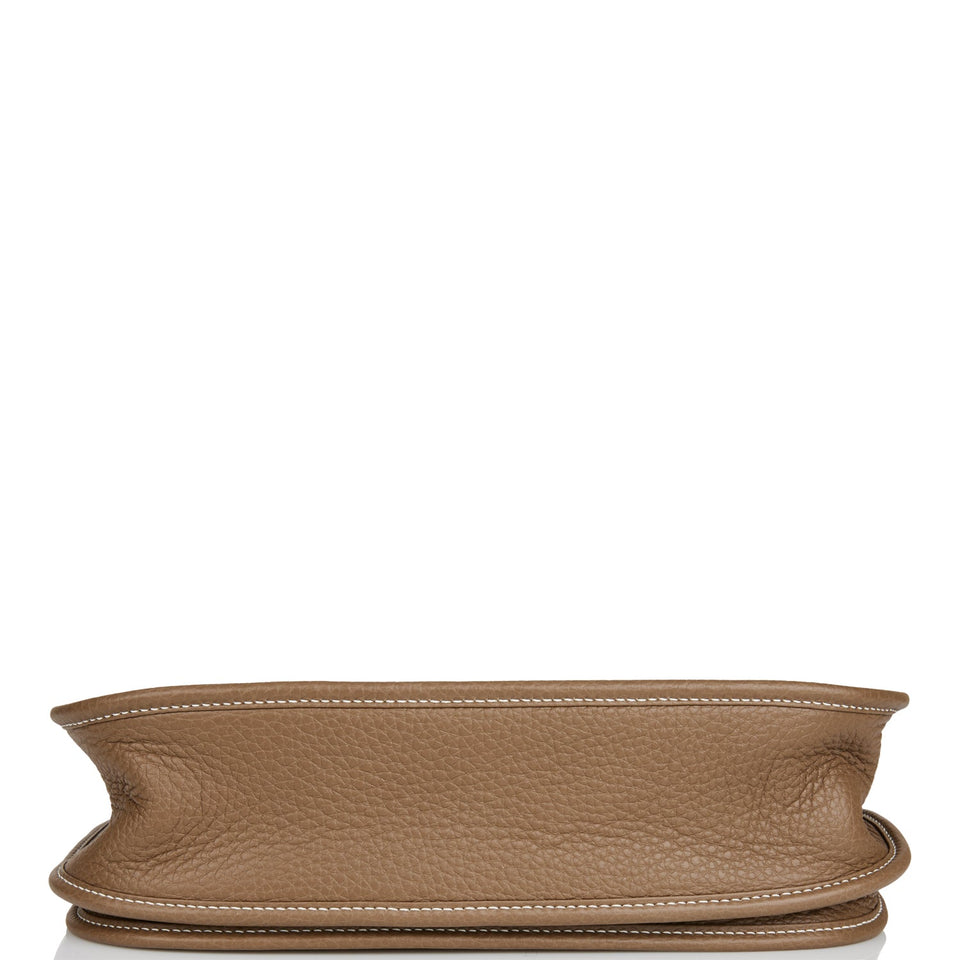 Hermes Evelyne III PM Etoupe Clemence Palladium Hardware