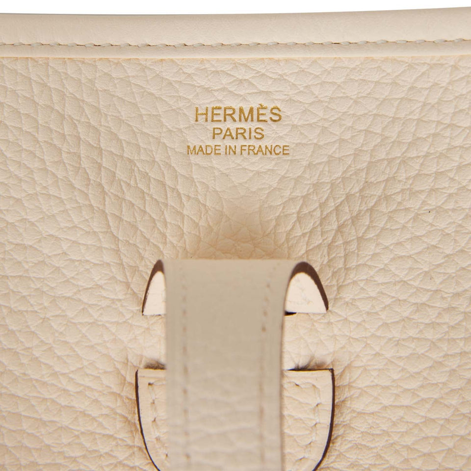 Hermes Evelyne III PM Nata Clemence Gold Hardware