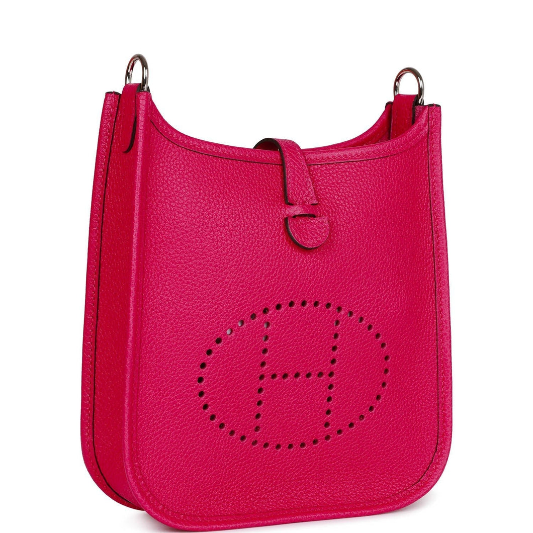 Hermes Evelyne TPM Rose Mexico Clemence Palladium Hardware
