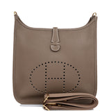 Hermes Evelyne III PM Etoupe Clemence Gold Hardware