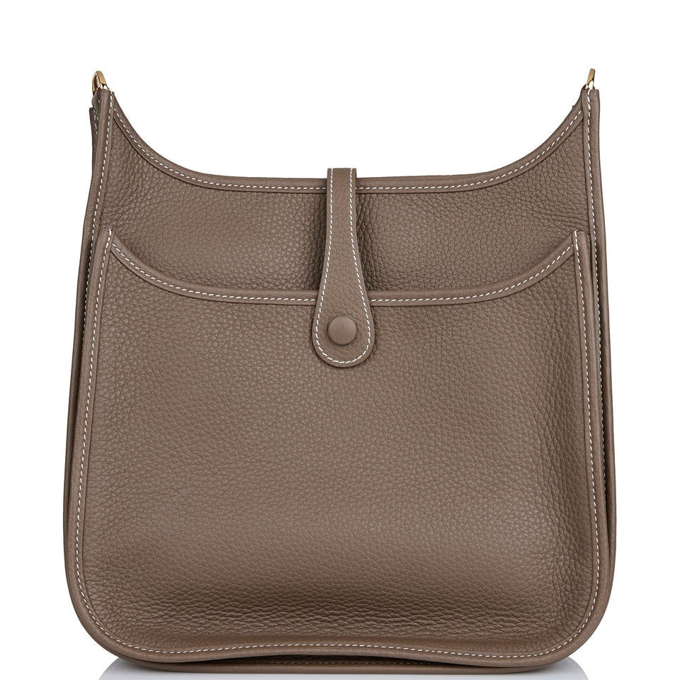 Hermes Evelyne III PM Etoupe Clemence Gold Hardware