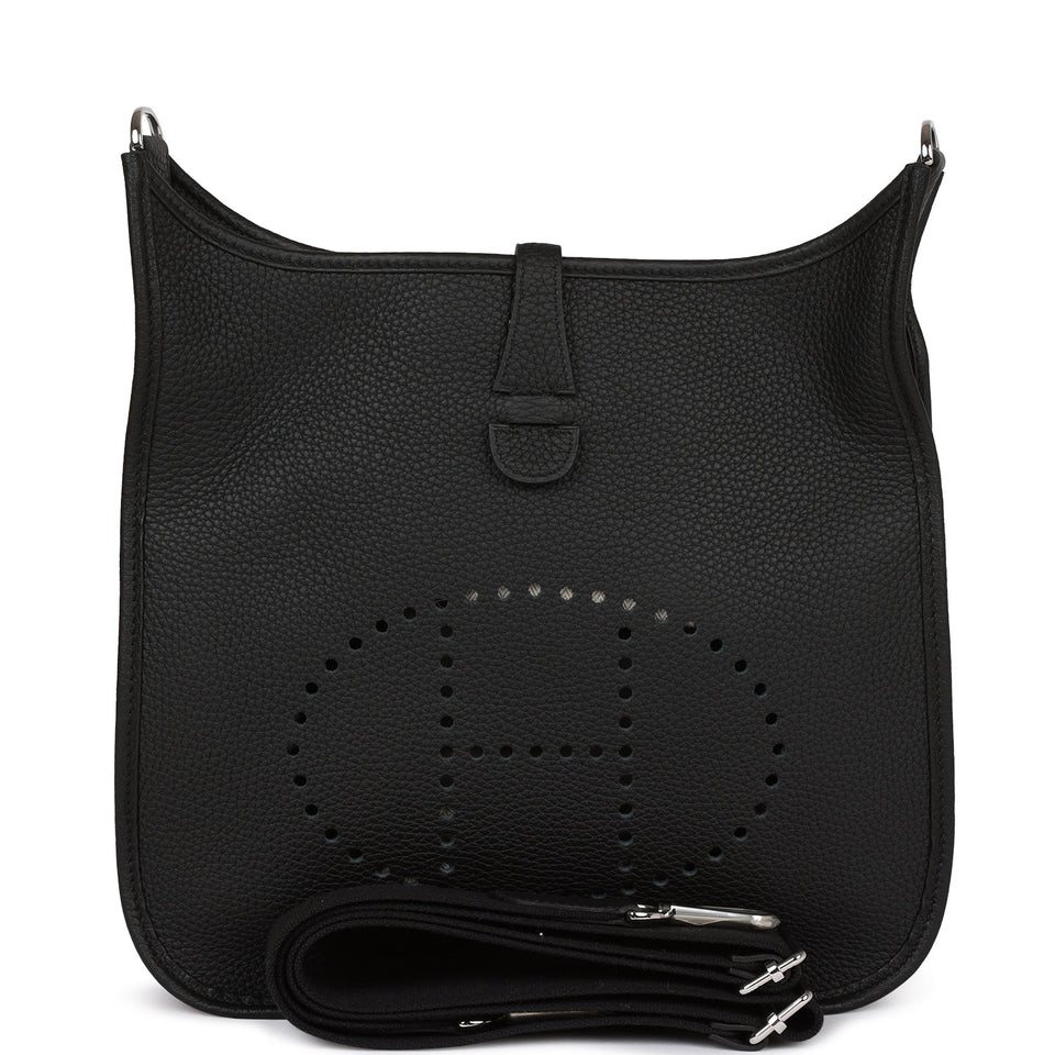 Hermes Evelyne III PM Black Clemence Palladium Hardware