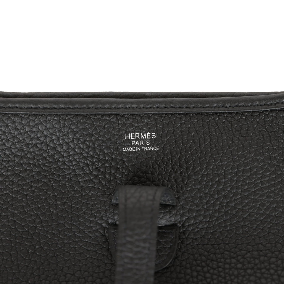 Hermes Evelyne III PM Black Clemence Palladium Hardware