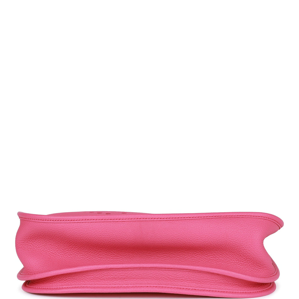 Hermes Evelyne III GM Rose Shocking Clemence Palladium Hardware