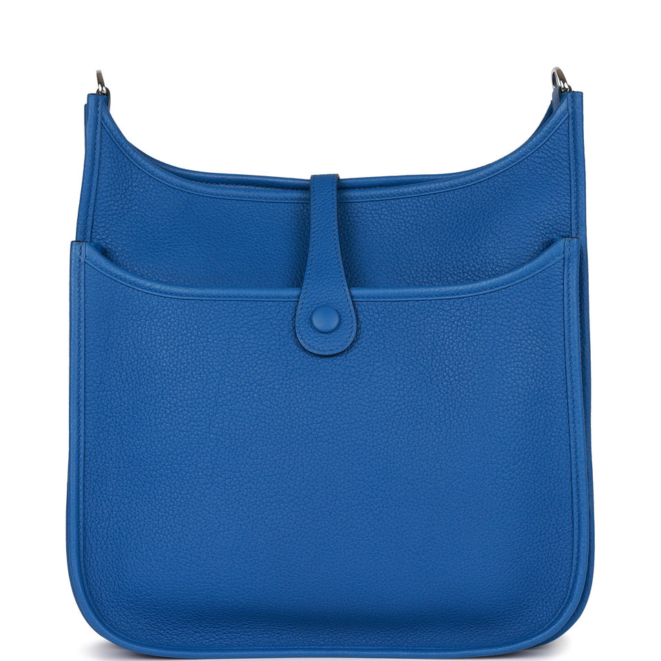 Hermes Evelyne III PM Bleu France Clemence Palladium Hardware