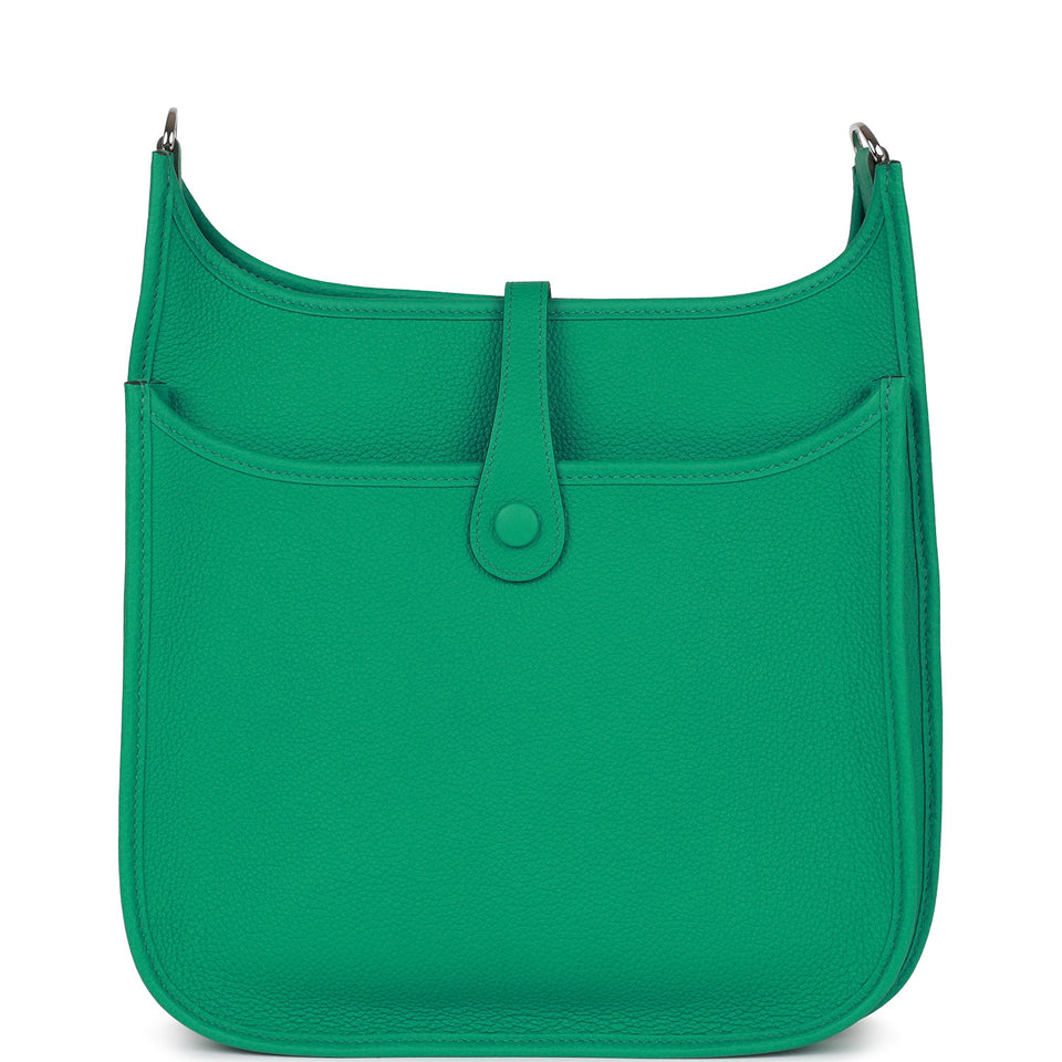 Hermes Evelyne III PM Vert Jade Clemence Palladium Hardware