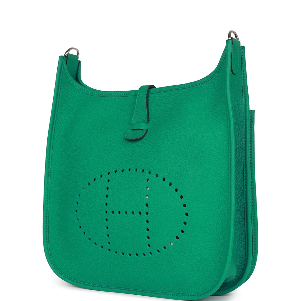 Hermes Evelyne III PM Vert Jade Clemence Palladium Hardware