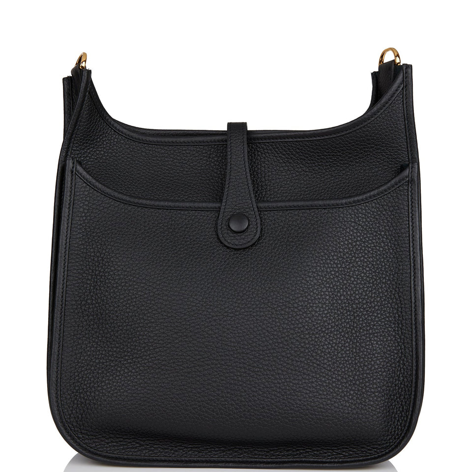 Hermes Evelyne III PM Black Clemence Gold Hardware