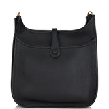 Hermes Evelyne III PM Black Clemence Gold Hardware
