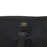 Hermes Evelyne III PM Black Clemence Gold Hardware