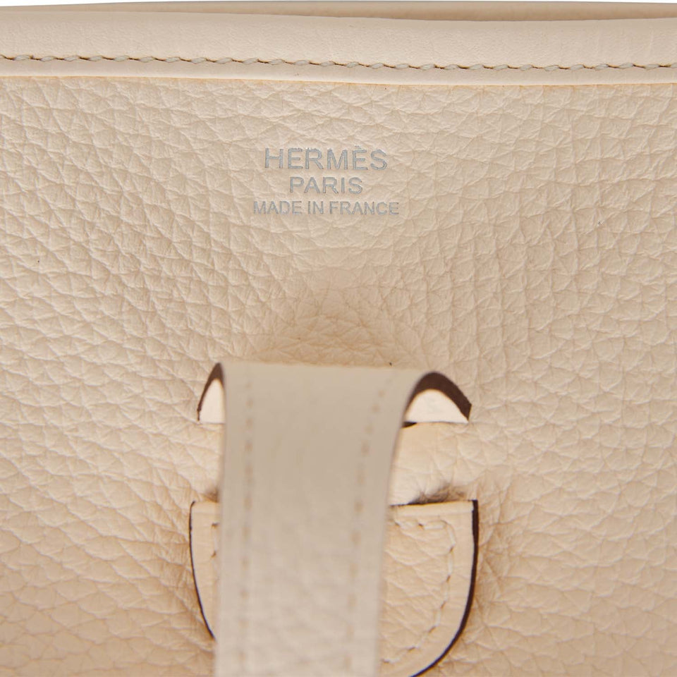 Hermes Evelyne III PM Nata Clemence Palladium Hardware