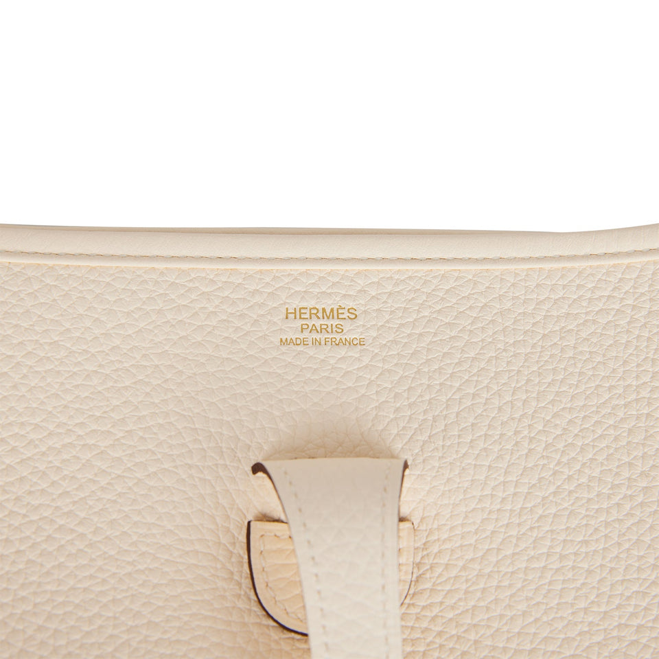 Hermes Evelyne III PM Nata Clemence Gold Hardware