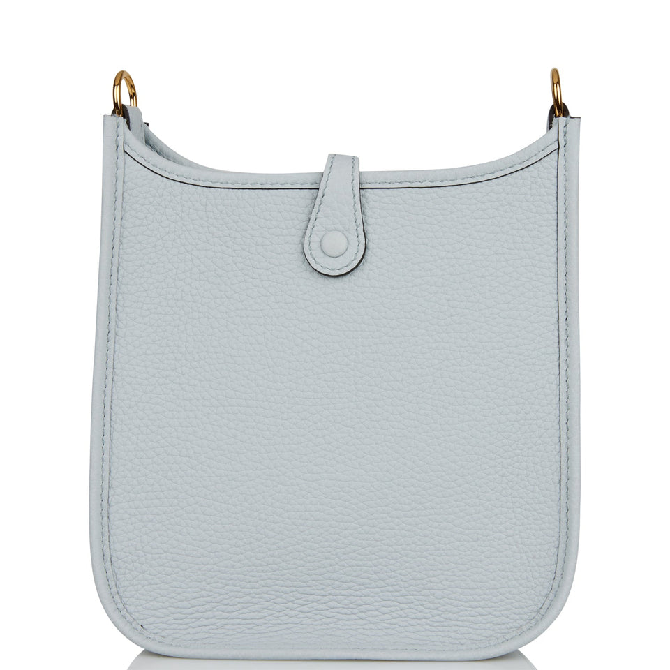 Hermes Evelyne TPM Bleu Pale Clemence Gold Hardware