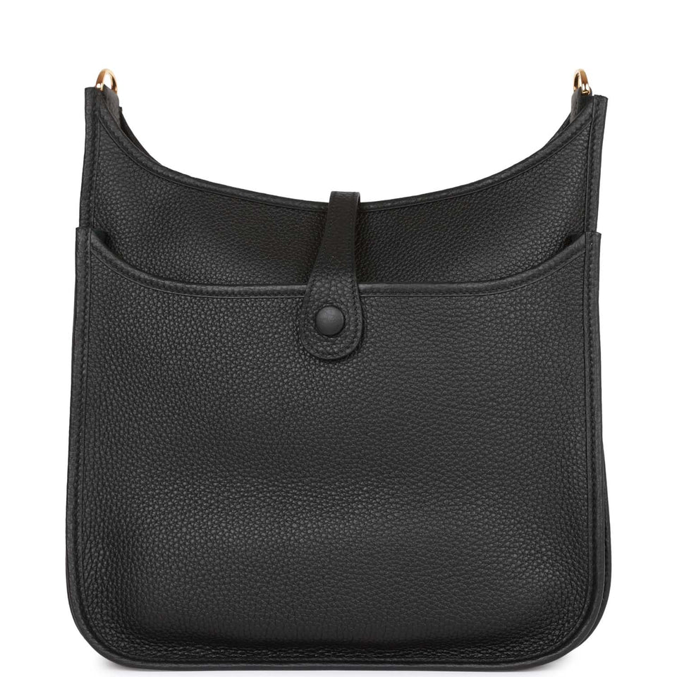 Hermes Evelyne III PM Black Clemence Gold Hardware
