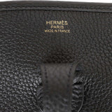 Hermes Evelyne III PM Black Clemence Gold Hardware