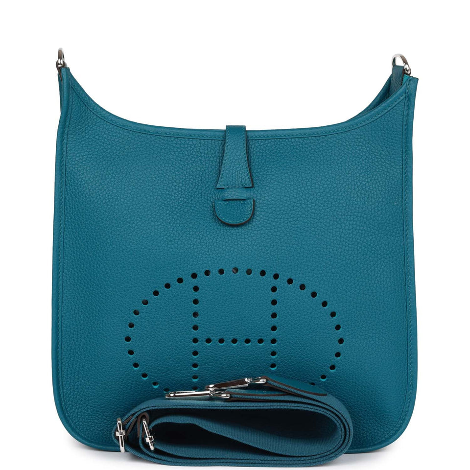 Hermes Evelyne III PM Vert Bosphore Clemence Palladium Hardware