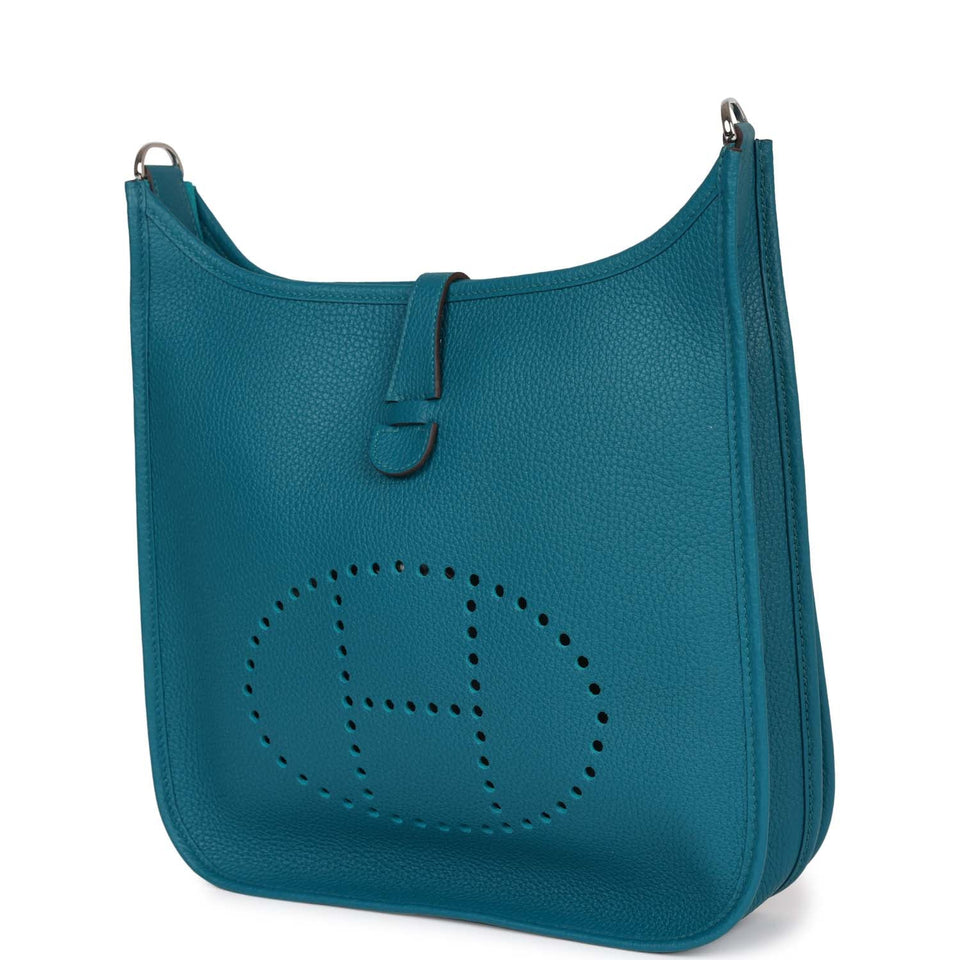 Hermes Evelyne III PM Vert Bosphore Clemence Palladium Hardware