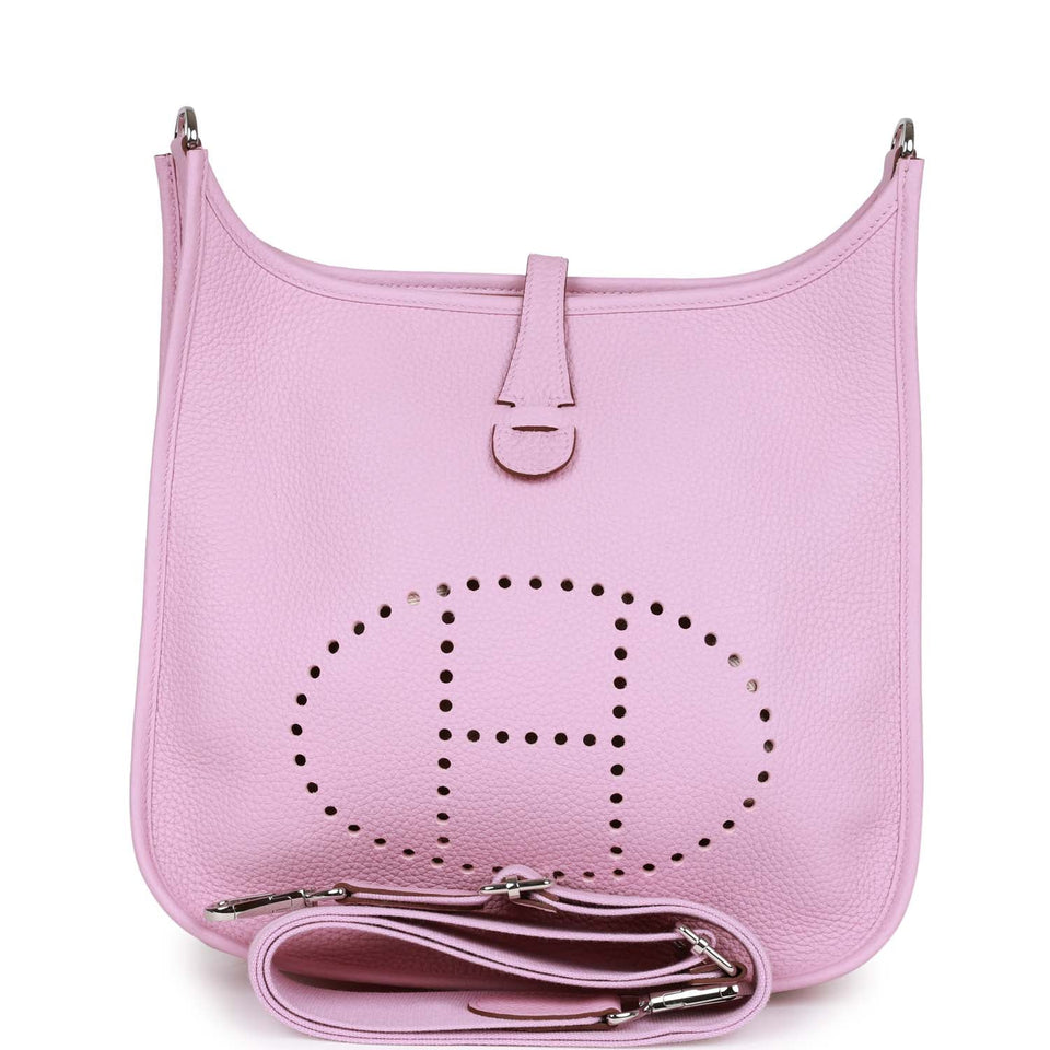 Hermes Evelyne III PM Mauve Sylvestre Clemence Palladium Hardware