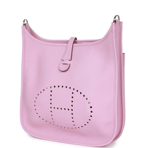 Hermes Evelyne III PM Mauve Sylvestre Clemence Palladium Hardware
