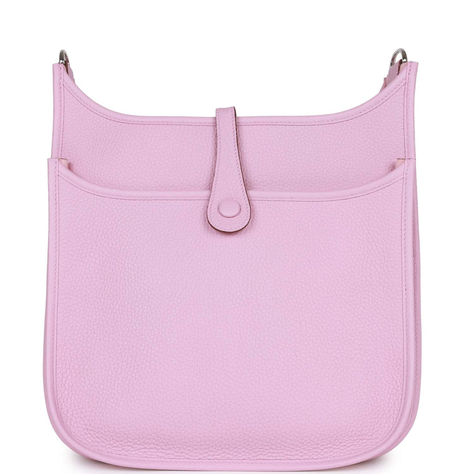 Hermes Evelyne III PM Mauve Sylvestre Clemence Palladium Hardware
