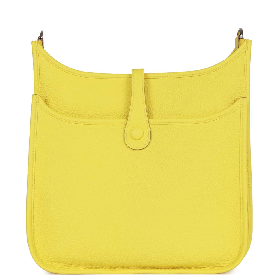 Hermes Evelyne III PM Lime Clemence Palladium Hardware