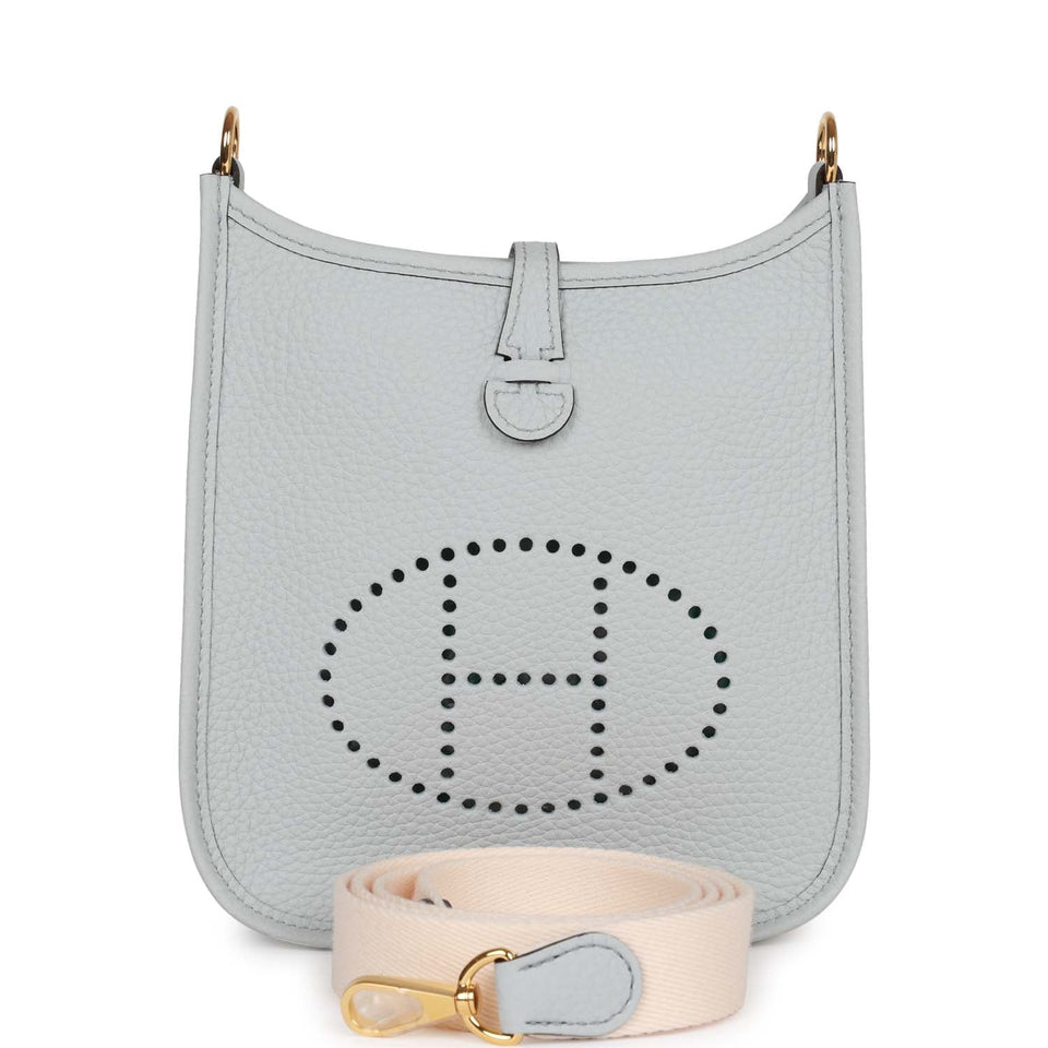 Hermes Evelyne TPM Bleu Pale Clemence Gold Hardware