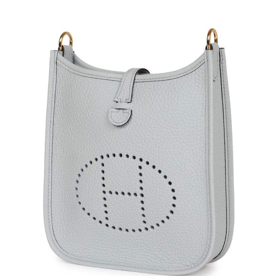 Hermes Evelyne TPM Bleu Pale Clemence Gold Hardware