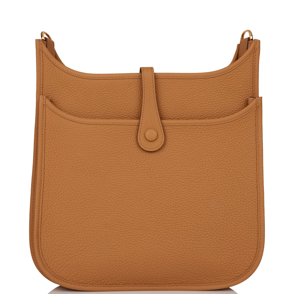 Hermes Evelyne III PM Biscuit Clemence Gold Hardware