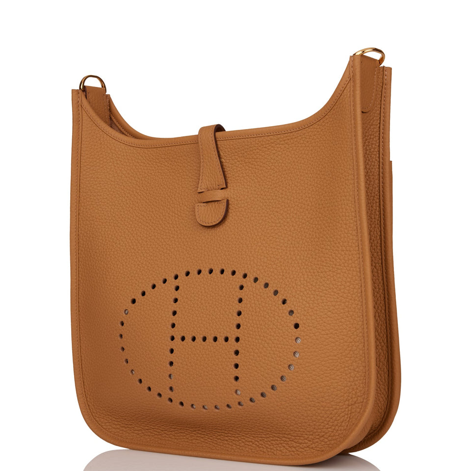 Hermes Evelyne III PM Biscuit Clemence Gold Hardware