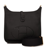 Hermes Evelyne III PM Black Clemence Gold Hardware