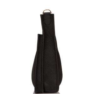 Hermes Evelyne III PM Black Clemence Gold Hardware