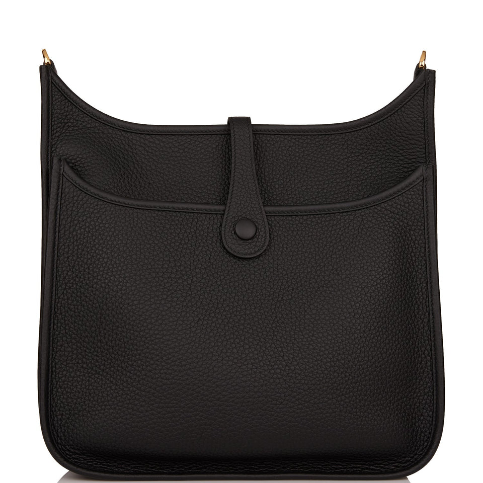 Hermes Evelyne III PM Black Clemence Gold Hardware