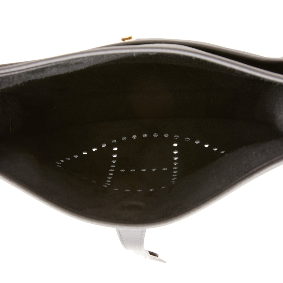 Hermes Evelyne III PM Black Clemence Gold Hardware