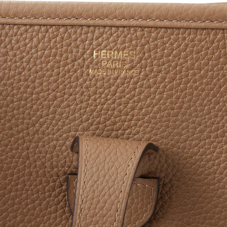 Hermes Evelyne III PM Beige de Weimar Maurice Gold Hardware