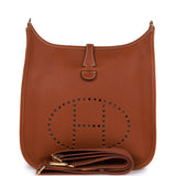 Hermes Evelyne III PM Fauve Barenia Faubourg Gold Hardware