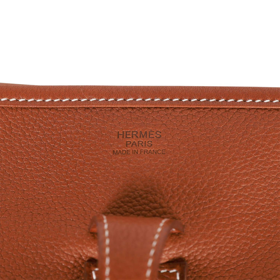 Hermes Evelyne III PM Fauve Barenia Faubourg Gold Hardware