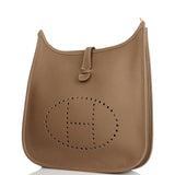 Hermes Evelyne III PM Etoupe Clemence Gold Hardware