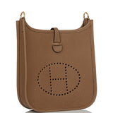 Hermes Evelyne TPM Beige de Weimar Clemence Bag Gold Hardware